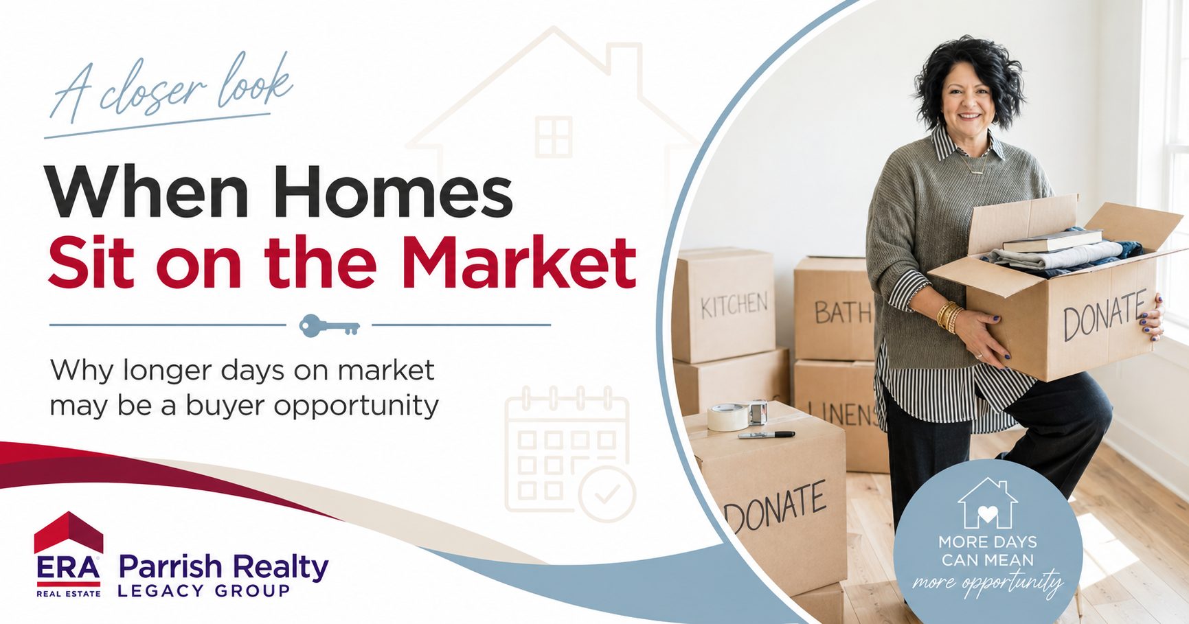 Karen Hocutt Real Estate blog graphic explaining why homes sitting on the market in Zebulon NC may create buyer opportunities.